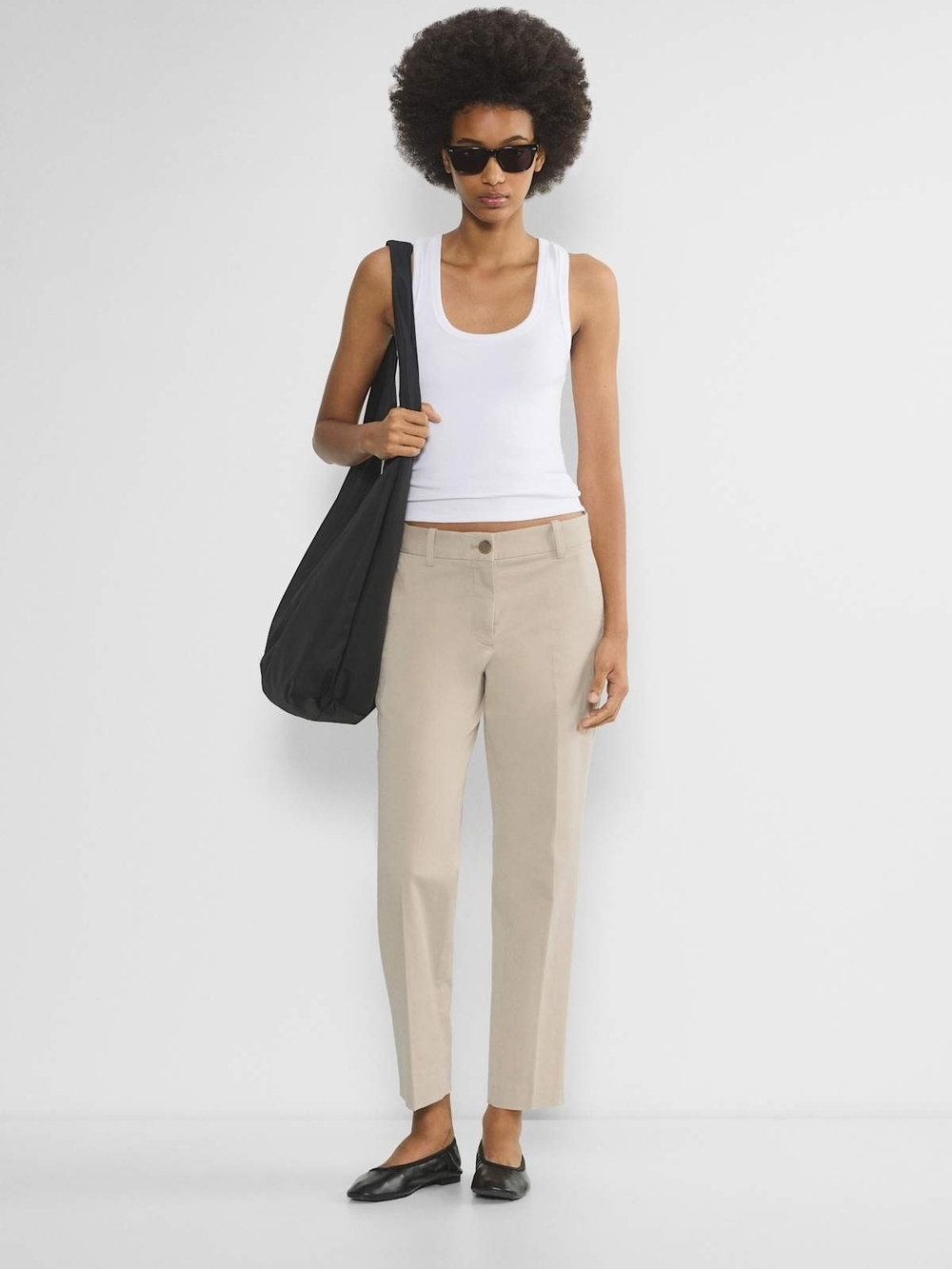 Aritzia Chino Mid-Rise Skinny Ankle Pants | Cotton Stretch Office Career | Sz 10